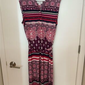 Donna Morgan Pink and Purple Sleeveless Sundress